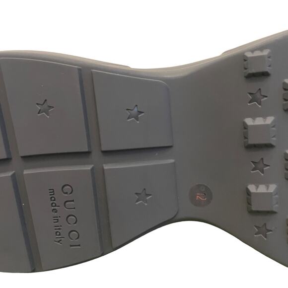 New GUCCI GG Supreme Maxi BLUE Gray Canvas Rhython Sneakers Men's 12 | US 12.5 - Picture 10 of 16